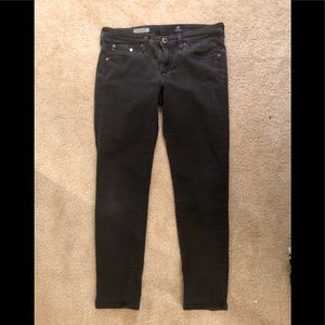 AG Adriano Goldschmied Stevie Ankle Jeans, Black